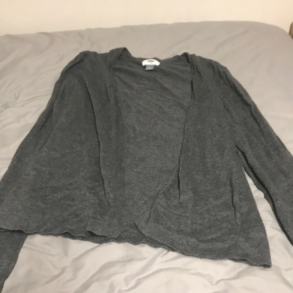Gray cardigan